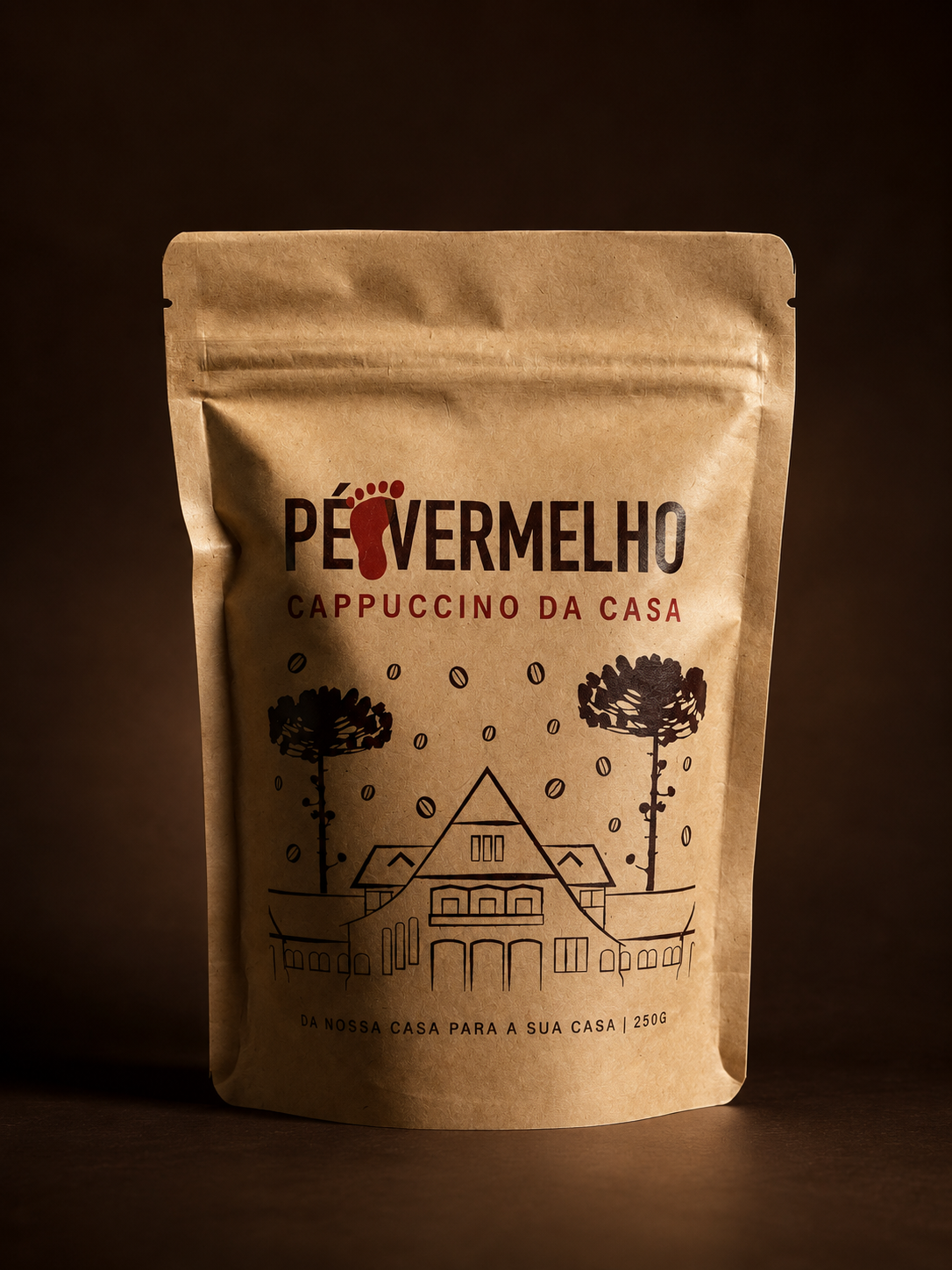 Pacote Cappuccino da Casa Pé Vermelho 250g